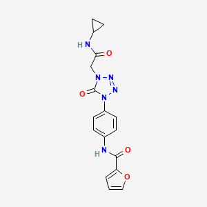 N-(4-(4-(2-(cyclopropylamino)-2-oxoethyl)-5-oxo-4,5-dihydro-1H-tetrazol-1-yl)phenyl)furan-2-carboxamide