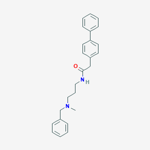 molecular formula C25H28N2O B286529 N-{3-[benzyl(methyl)amino]propyl}-2-[1,1'-biphenyl]-4-ylacetamide 