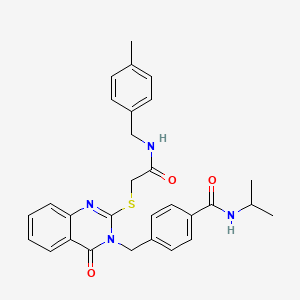 N-isopropyl-4-((2-((2-((4-methylbenzyl)amino)-2-oxoethyl)thio)-4-oxoquinazolin-3(4H)-yl)methyl)benzamide
