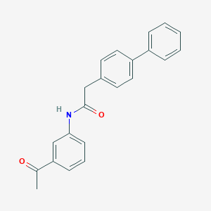 molecular formula C22H19NO2 B286530 N-(3-acetylphenyl)-2-[1,1'-biphenyl]-4-ylacetamide 