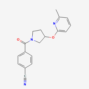 4-(3-((6-Methylpyridin-2-yl)oxy)pyrrolidine-1-carbonyl)benzonitrile