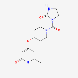 1,6-dimethyl-4-((1-(2-oxoimidazolidine-1-carbonyl)piperidin-4-yl)oxy)pyridin-2(1H)-one