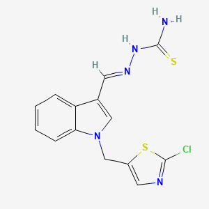 [(E)-({1-[(2-chloro-1,3-thiazol-5-yl)methyl]-1H-indol-3-yl}methylidene)amino]thiourea