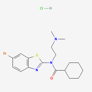 N-(6-bromobenzo[d]thiazol-2-yl)-N-(2-(dimethylamino)ethyl)cyclohexanecarboxamide hydrochloride