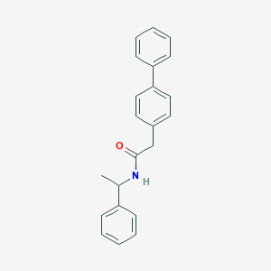 molecular formula C22H21NO B286531 2-(biphenyl-4-yl)-N-(1-phenylethyl)acetamide 