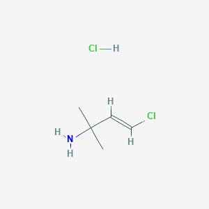molecular formula C5H11Cl2N B2865310 (E)-4-Chloro-2-methylbut-3-en-2-amine;hydrochloride CAS No. 2138809-92-2