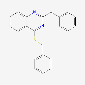 molecular formula C22H18N2S B2865311 2-Benzyl-4-(benzylsulfanyl)quinazoline CAS No. 303149-20-4