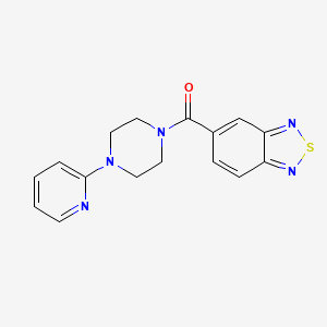 molecular formula C16H15N5OS B2865319 Benzo[c][1,2,5]thiadiazol-5-yl(4-(pyridin-2-yl)piperazin-1-yl)methanone CAS No. 1207051-02-2