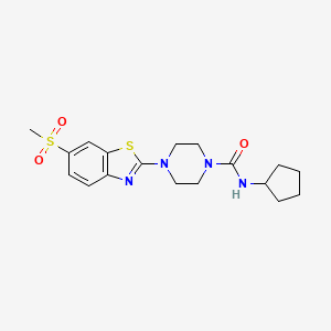 N-cyclopentyl-4-(6-(methylsulfonyl)benzo[d]thiazol-2-yl)piperazine-1-carboxamide