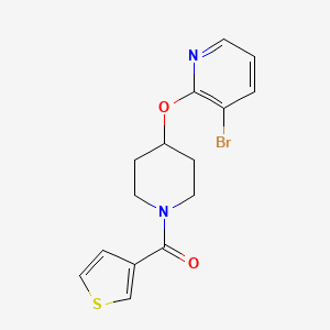 (4-((3-Bromopyridin-2-yl)oxy)piperidin-1-yl)(thiophen-3-yl)methanone