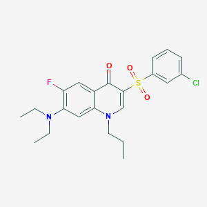 3-(3-chlorobenzenesulfonyl)-7-(diethylamino)-6-fluoro-1-propyl-1,4-dihydroquinolin-4-one