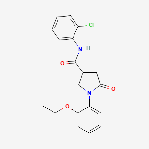 molecular formula C19H19ClN2O3 B2865338 N-(2-chlorophenyl)-1-(2-ethoxyphenyl)-5-oxopyrrolidine-3-carboxamide CAS No. 873569-90-5