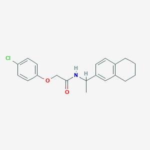 molecular formula C20H22ClNO2 B286534 2-(4-chlorophenoxy)-N-[1-(5,6,7,8-tetrahydro-2-naphthalenyl)ethyl]acetamide 