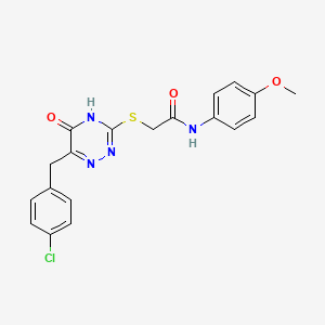 2-{[6-(4-chlorobenzyl)-5-hydroxy-1,2,4-triazin-3-yl]sulfanyl}-N-(4-methoxyphenyl)acetamide