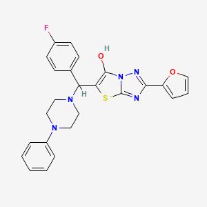 5-((4-Fluorophenyl)(4-phenylpiperazin-1-yl)methyl)-2-(furan-2-yl)thiazolo[3,2-b][1,2,4]triazol-6-ol