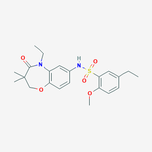 5-ethyl-N-(5-ethyl-3,3-dimethyl-4-oxo-2,3,4,5-tetrahydrobenzo[b][1,4]oxazepin-7-yl)-2-methoxybenzenesulfonamide