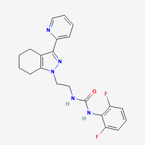 1-(2,6-difluorophenyl)-3-(2-(3-(pyridin-2-yl)-4,5,6,7-tetrahydro-1H-indazol-1-yl)ethyl)urea