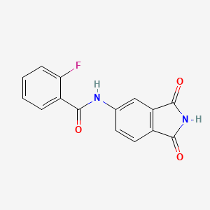 molecular formula C15H9FN2O3 B2865360 N-(1,3-二氧代异吲哚-5-基)-2-氟苯甲酰胺 CAS No. 683235-16-7
