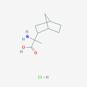 molecular formula C10H18ClNO2 B2865361 2-Amino-2-{bicyclo[2.2.1]heptan-2-yl}propanoic acid hydrochloride CAS No. 2138527-17-8