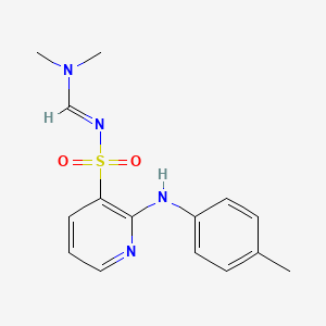 molecular formula C15H18N4O2S B2865362 N-[(1E)-(dimethylamino)methylene]-2-[(4-methylphenyl)amino]pyridine-3-sulfonamide CAS No. 1993648-10-4