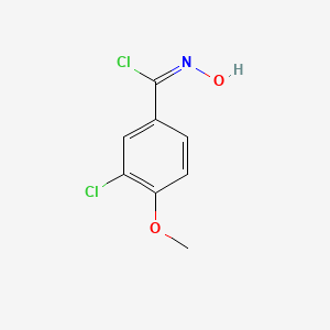 (1E)-3-Chloro-N-hydroxy-4-methoxybenzenecarboximidoyl chloride
