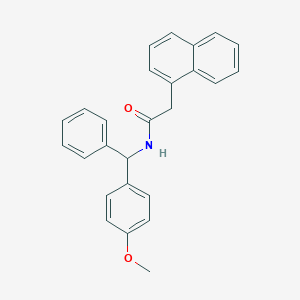 N-[(4-methoxyphenyl)(phenyl)methyl]-2-(1-naphthyl)acetamide