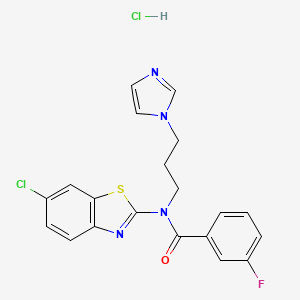 N-(3-(1H-imidazol-1-yl)propyl)-N-(6-chlorobenzo[d]thiazol-2-yl)-3-fluorobenzamide hydrochloride