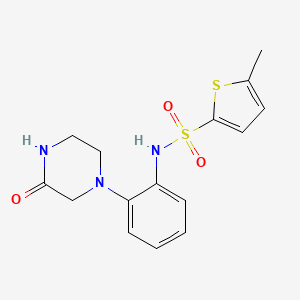 5-methyl-N-[2-(3-oxopiperazin-1-yl)phenyl]thiophene-2-sulfonamide