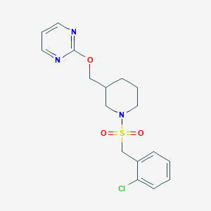 2-[[1-[(2-Chlorophenyl)methylsulfonyl]piperidin-3-yl]methoxy]pyrimidine