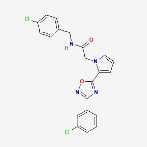 N-(4-chlorobenzyl)-2-(2-(3-(3-chlorophenyl)-1,2,4-oxadiazol-5-yl)-1H-pyrrol-1-yl)acetamide