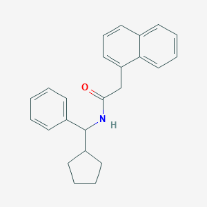 molecular formula C24H25NO B286538 N-[cyclopentyl(phenyl)methyl]-2-(1-naphthyl)acetamide 