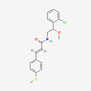 molecular formula C19H20ClNO2S B2865382 (E)-N-(2-(2-chlorophenyl)-2-methoxyethyl)-3-(4-(methylthio)phenyl)acrylamide CAS No. 1799260-82-4