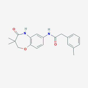 N-(3,3-dimethyl-4-oxo-2,3,4,5-tetrahydrobenzo[b][1,4]oxazepin-7-yl)-2-(m-tolyl)acetamide