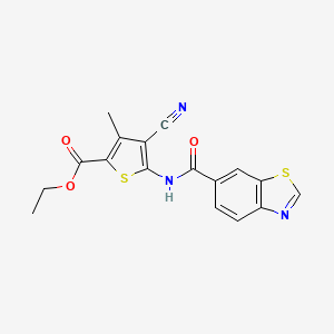 Ethyl 5-(benzo[d]thiazole-6-carboxamido)-4-cyano-3-methylthiophene-2-carboxylate