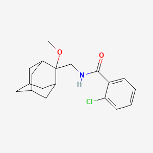molecular formula C19H24ClNO2 B2865392 2-氯-N-(((1R,3S,5r,7r)-2-甲氧基金刚烷-2-基)甲基)苯甲酰胺 CAS No. 1797160-27-0