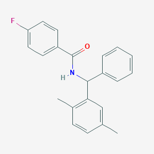N-[(2,5-dimethylphenyl)(phenyl)methyl]-4-fluorobenzamide