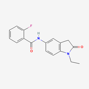 N-(1-ethyl-2-oxoindolin-5-yl)-2-fluorobenzamide