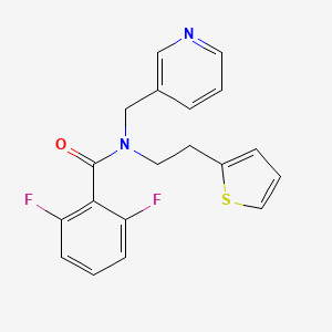 2,6-difluoro-N-(pyridin-3-ylmethyl)-N-(2-(thiophen-2-yl)ethyl)benzamide