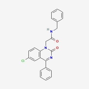 molecular formula C23H18ClN3O2 B2865409 N-benzyl-2-(6-chloro-2-oxo-4-phenylquinazolin-1(2H)-yl)acetamide CAS No. 932452-88-5