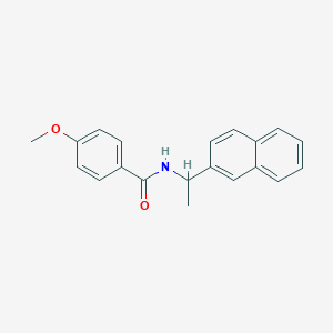 molecular formula C20H19NO2 B286541 4-methoxy-N-[1-(2-naphthyl)ethyl]benzamide 