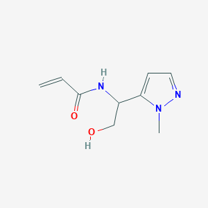 N-[2-Hydroxy-1-(2-methylpyrazol-3-yl)ethyl]prop-2-enamide