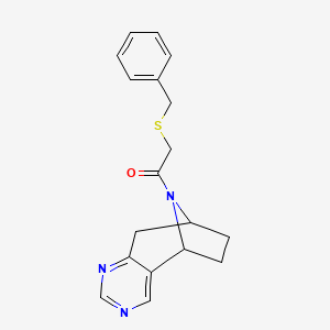 2-(benzylthio)-1-((5R,8S)-6,7,8,9-tetrahydro-5H-5,8-epiminocyclohepta[d]pyrimidin-10-yl)ethanone