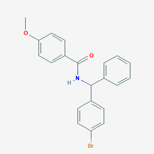 molecular formula C21H18BrNO2 B286542 N-[(4-bromophenyl)(phenyl)methyl]-4-methoxybenzamide 