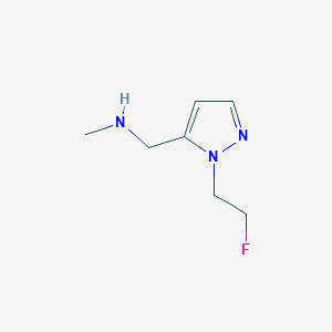 molecular formula C7H12FN3 B2865427 1-[2-(2-Fluoroethyl)pyrazol-3-yl]-N-methylmethanamine CAS No. 1429418-43-8