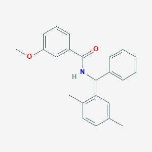 molecular formula C23H23NO2 B286543 N-[(2,5-dimethylphenyl)(phenyl)methyl]-3-methoxybenzamide 