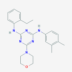 N2-(3,4-dimethylphenyl)-N4-(2-ethylphenyl)-6-morpholino-1,3,5-triazine-2,4-diamine
