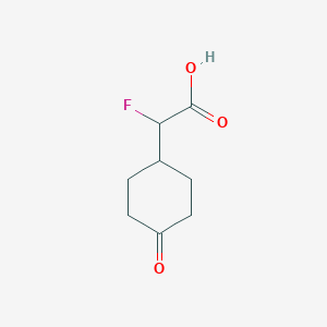 molecular formula C8H11FO3 B2865447 2-Fluoro-2-(4-oxocyclohexyl)acetic acid CAS No. 2418729-38-9