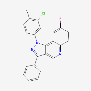 molecular formula C23H15ClFN3 B2865453 1-(3-chloro-4-methylphenyl)-8-fluoro-3-phenyl-1H-pyrazolo[4,3-c]quinoline CAS No. 932464-17-0