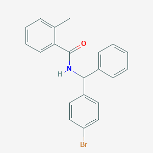 molecular formula C21H18BrNO B286546 N-[(4-bromophenyl)(phenyl)methyl]-2-methylbenzamide 