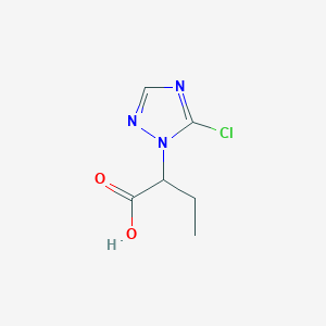 molecular formula C6H8ClN3O2 B2865485 2-(5-chloro-1H-1,2,4-triazol-1-yl)butanoic acid CAS No. 1795480-08-8